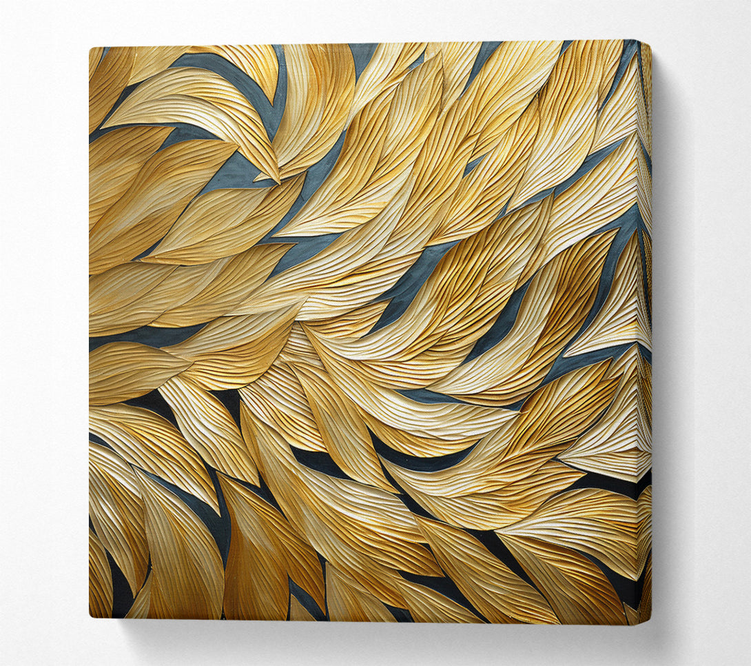  A Canvas Print of Golden Autumn Leaves Canvas Wall Art