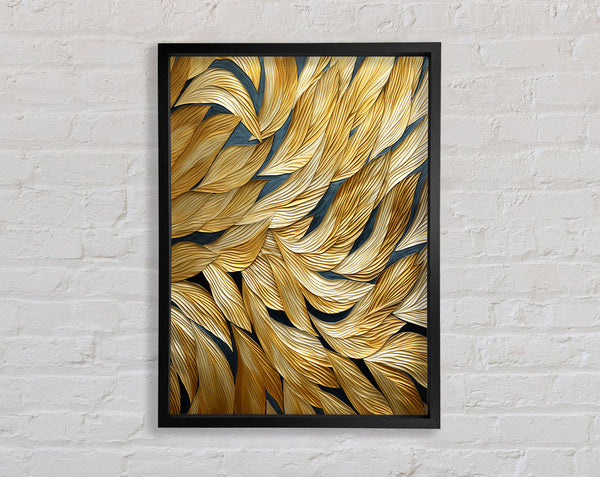Golden Autumn Leaves Framed Print