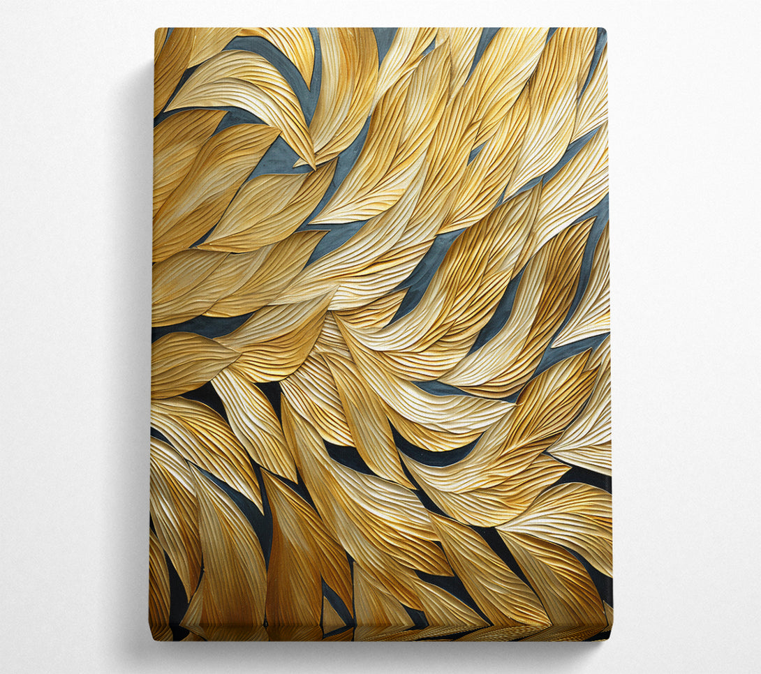  A Canvas Print of Golden Autumn Leaves Canvas Wall Art