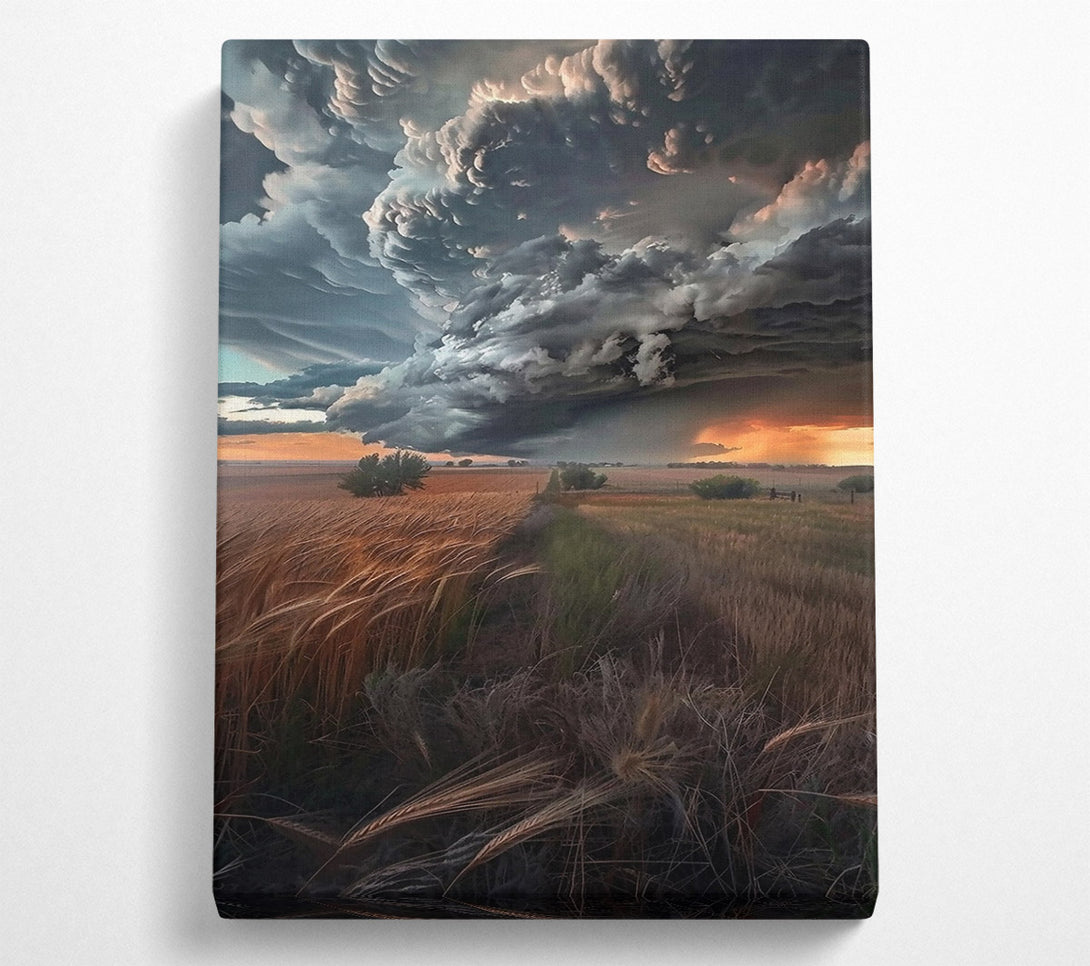  A Canvas Print of Golden Storm Clouds Canvas Print