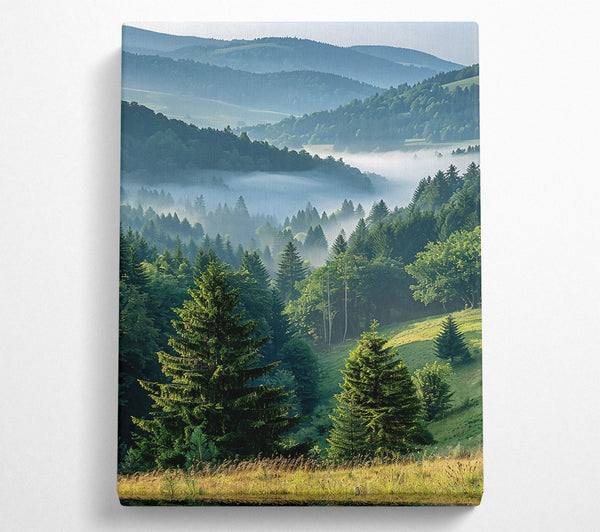  A Canvas Print of Green Mist Mountains Canvas Art