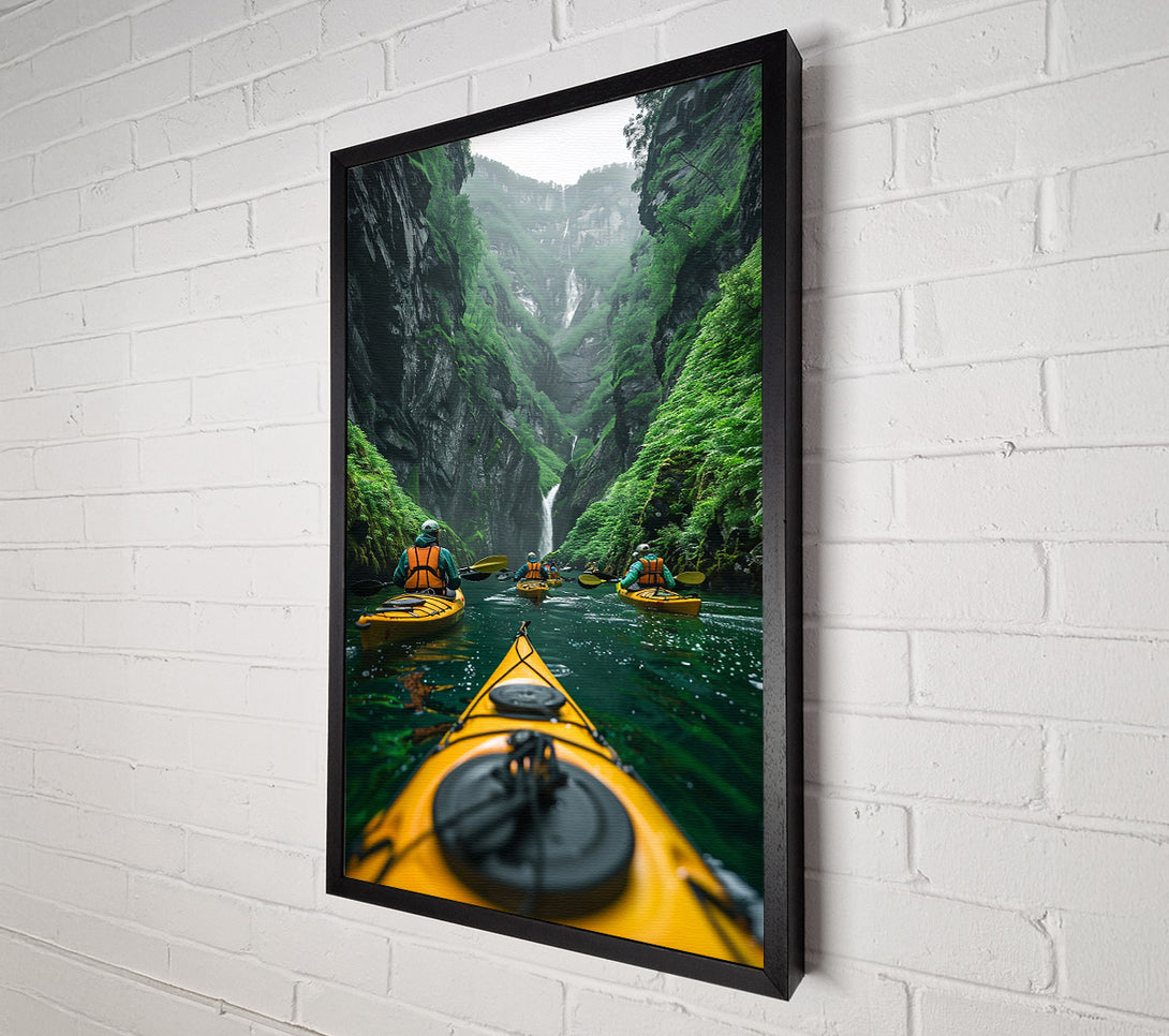  A Canvas Print of Green Canyon Kayaking Canvas Art