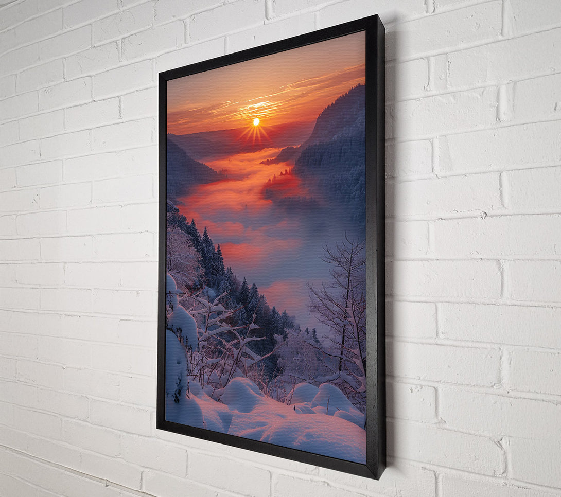  A Canvas Print of Pink Sunset Valley Canvas Wall Art