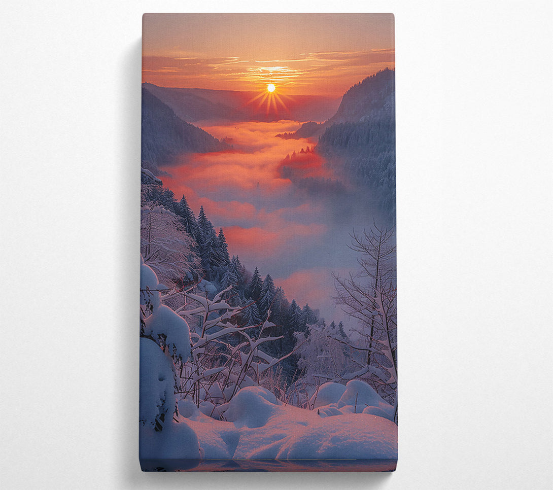 A Canvas Print of Pink Sunset Valley Canvas Wall Art
