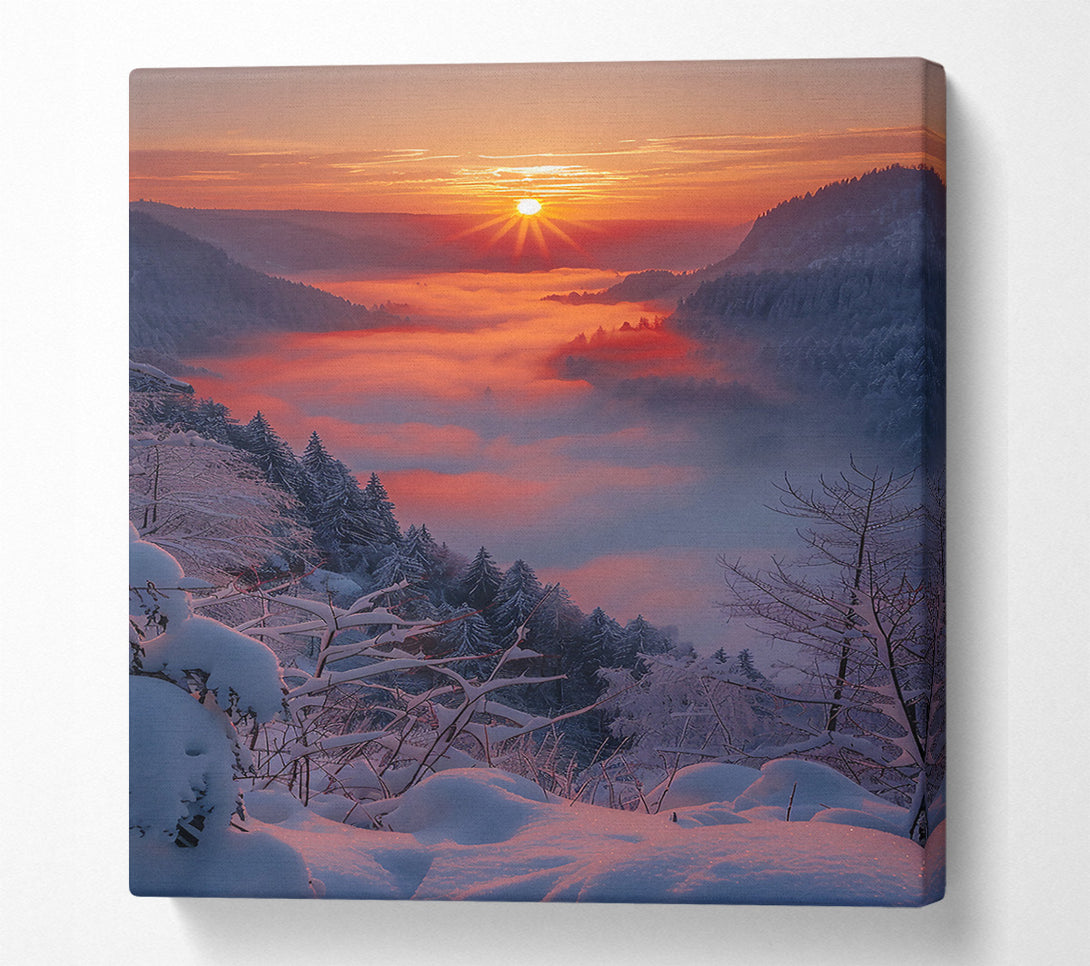  A Canvas Print of Pink Sunset Valley Canvas Wall Art