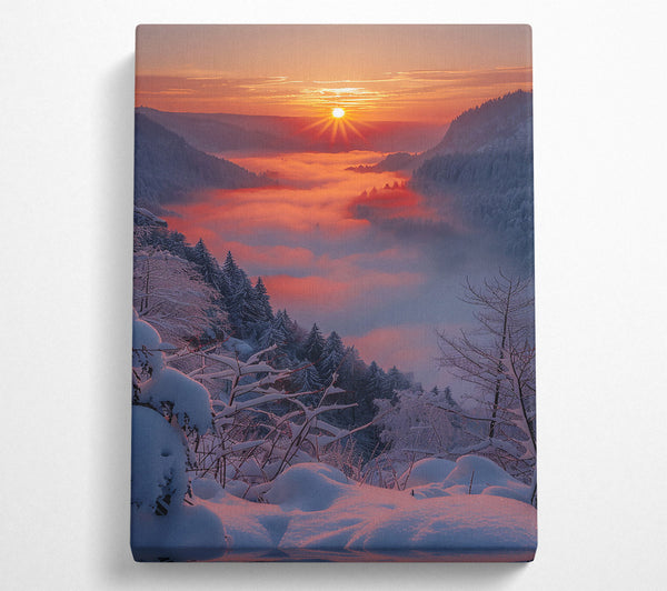  A Canvas Print of Pink Sunset Valley Canvas Wall Art