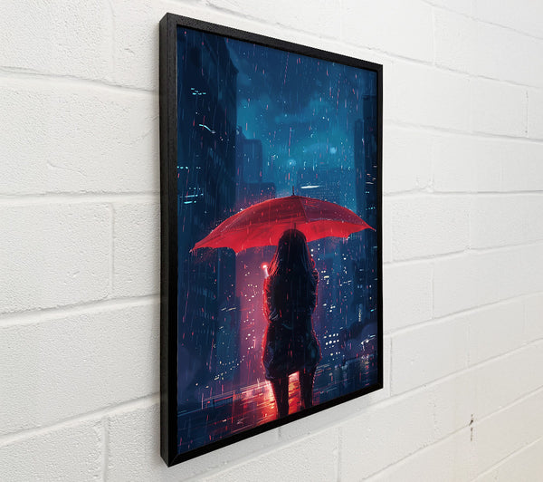 Red Umbrella Cityscape