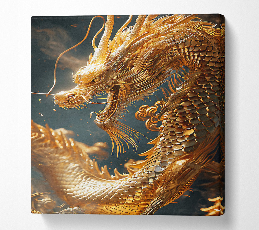  A Canvas Print of Golden Dragon Canvas Print