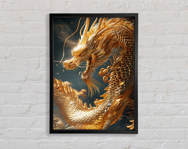 Golden Dragon Framed Print