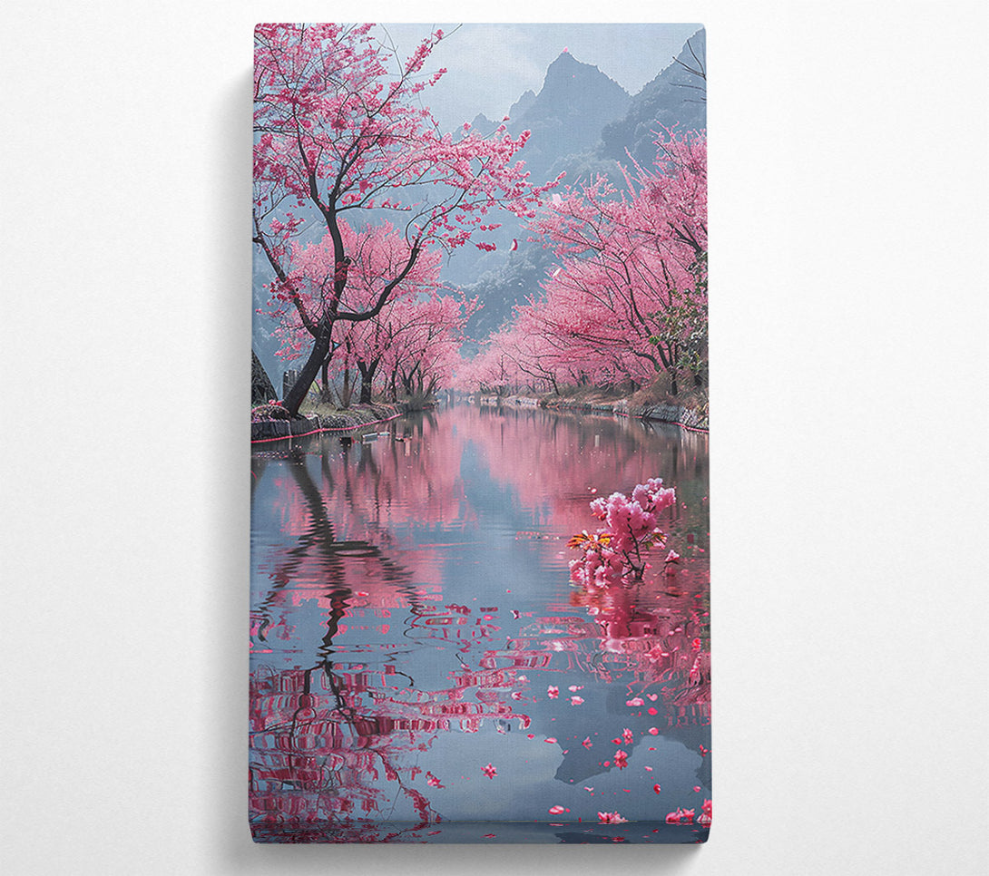  A Canvas Print of Pink Reflection On Water Canvas Print