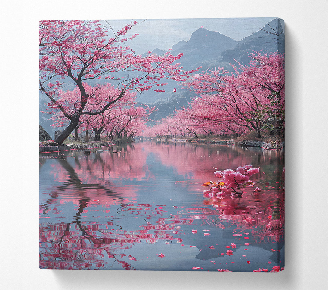  A Canvas Print of Pink Reflection On Water Canvas Print