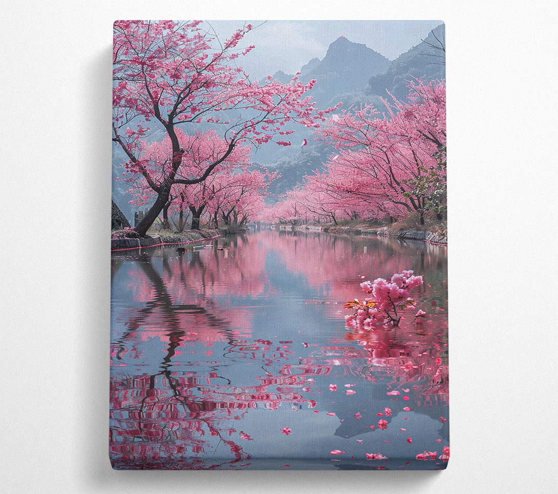  A Canvas Print of Pink Reflection On Water Canvas Print