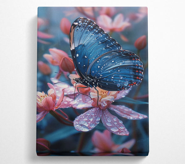  A Canvas Print of Azure Butterfly Bloom Canvas Art