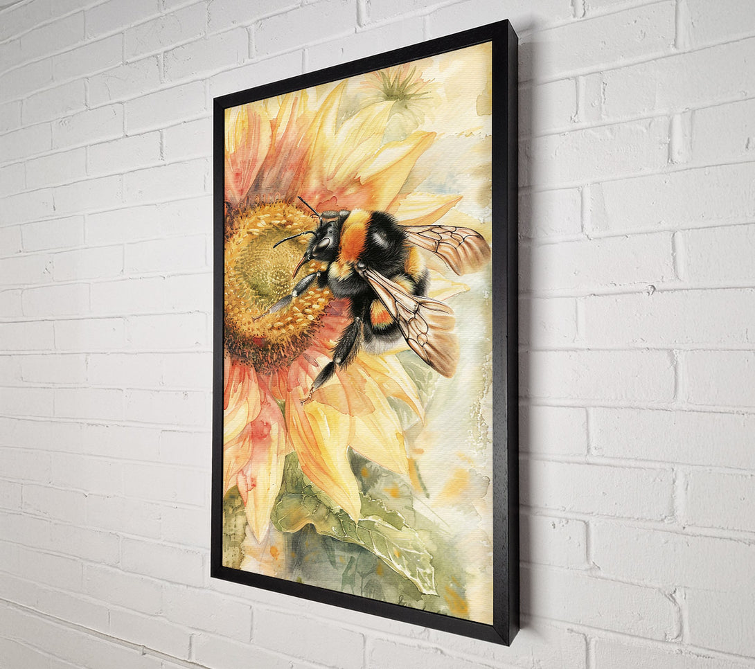  A Canvas Print of Golden Bumble And Bloom Canvas Wall Art