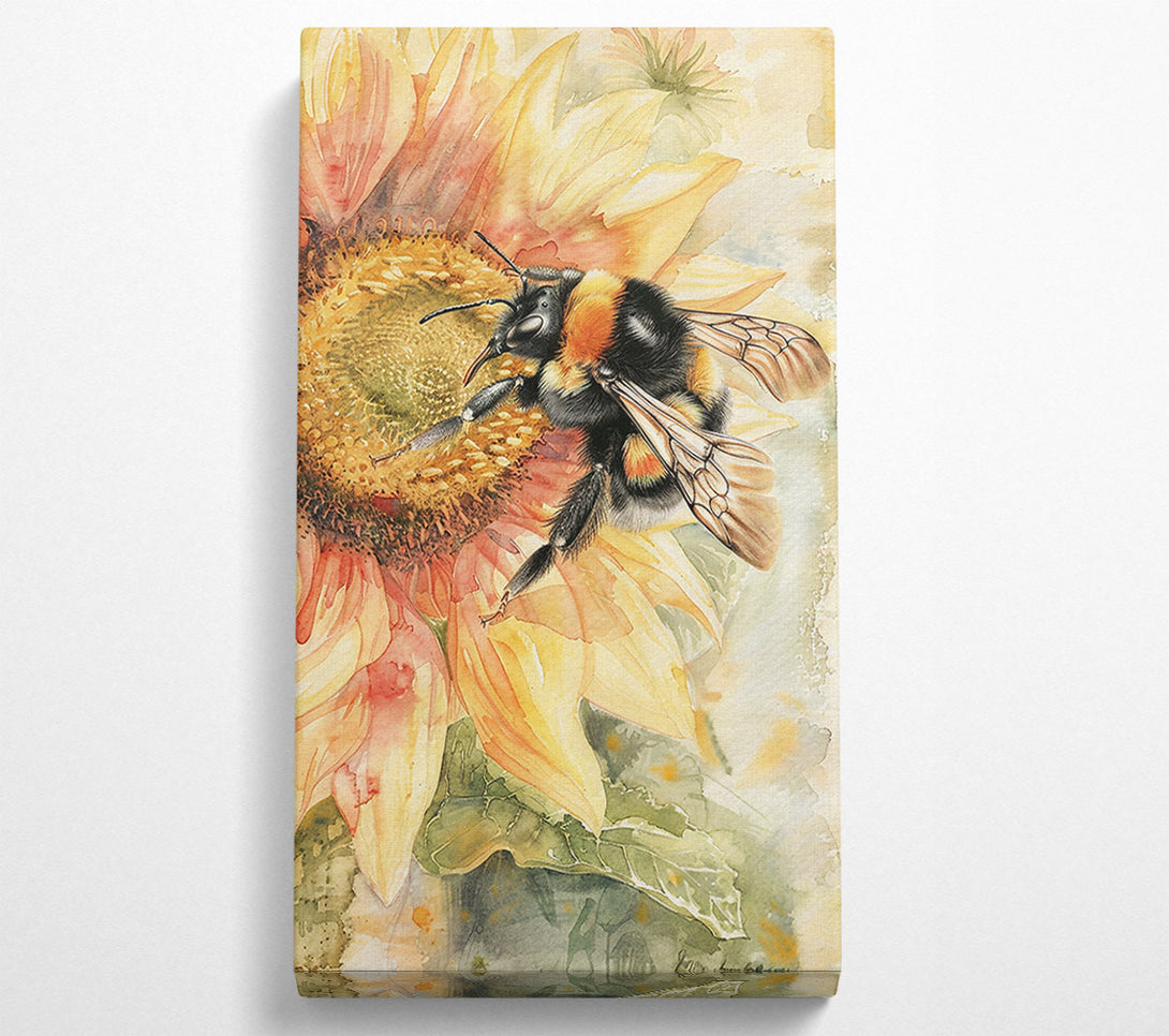  A Canvas Print of Golden Bumble And Bloom Canvas Wall Art
