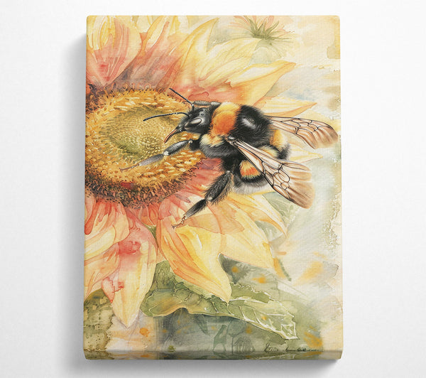  A Canvas Print of Golden Bumble And Bloom Canvas Wall Art