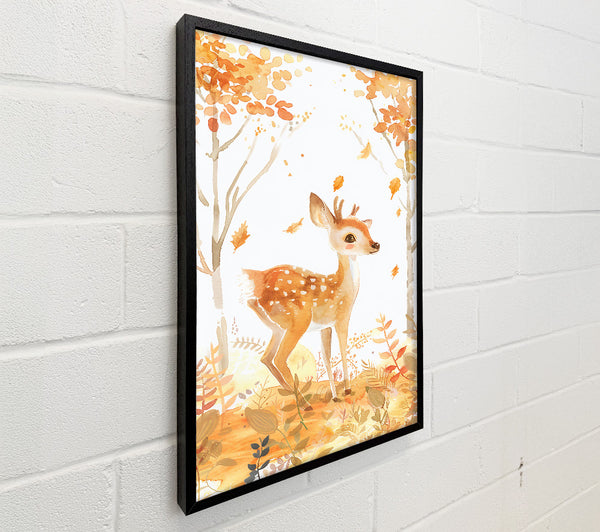 Golden Fawn In Woods