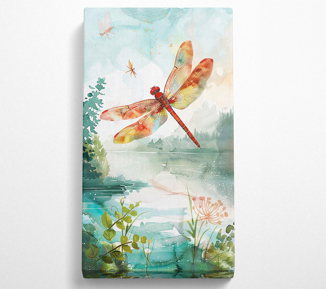  A Canvas Print of Teal Dragonfly Dreams Canvas Art