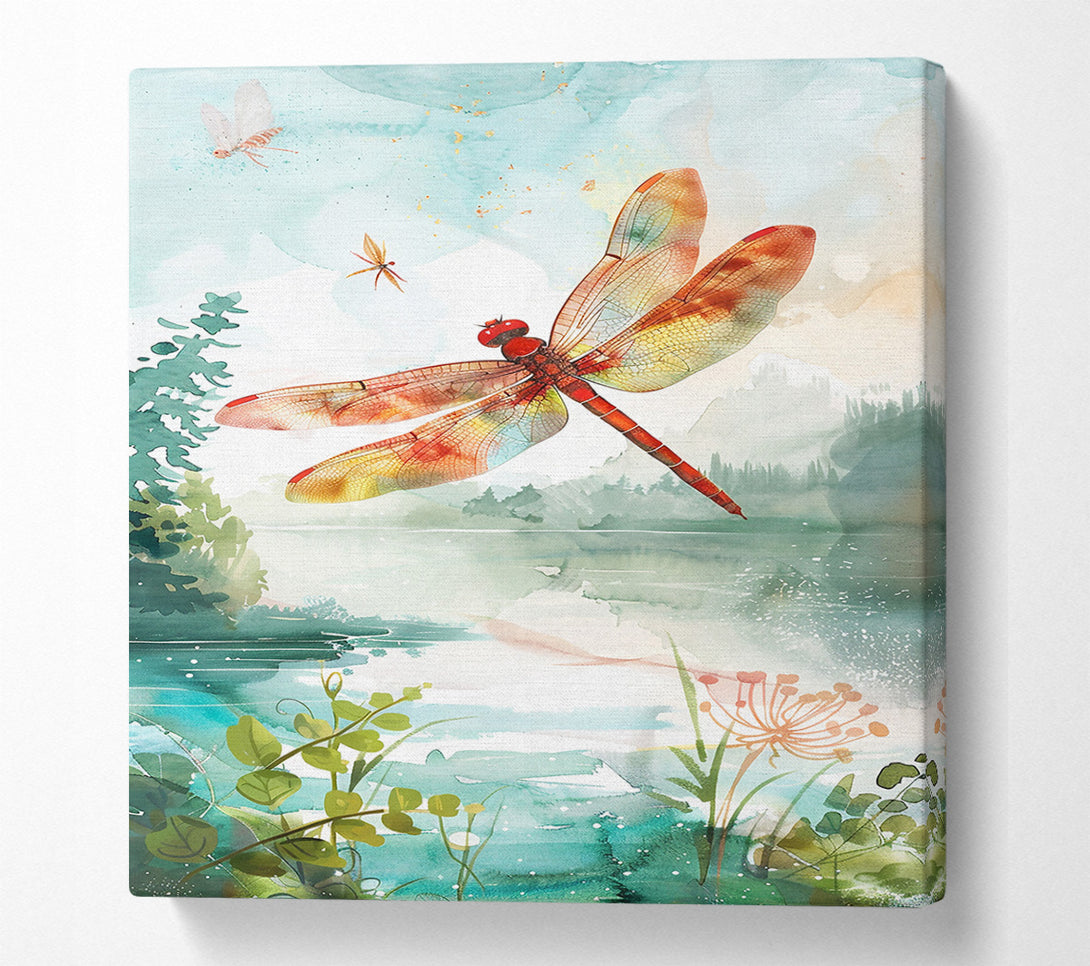  A Canvas Print of Teal Dragonfly Dreams Canvas Art