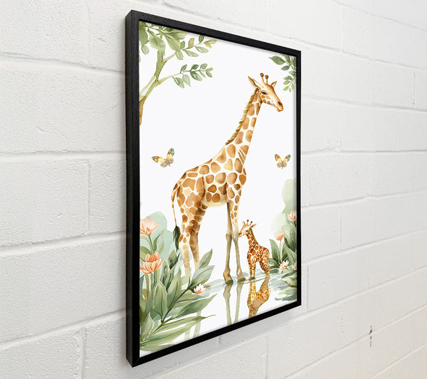 Golden Giraffe Reflections
