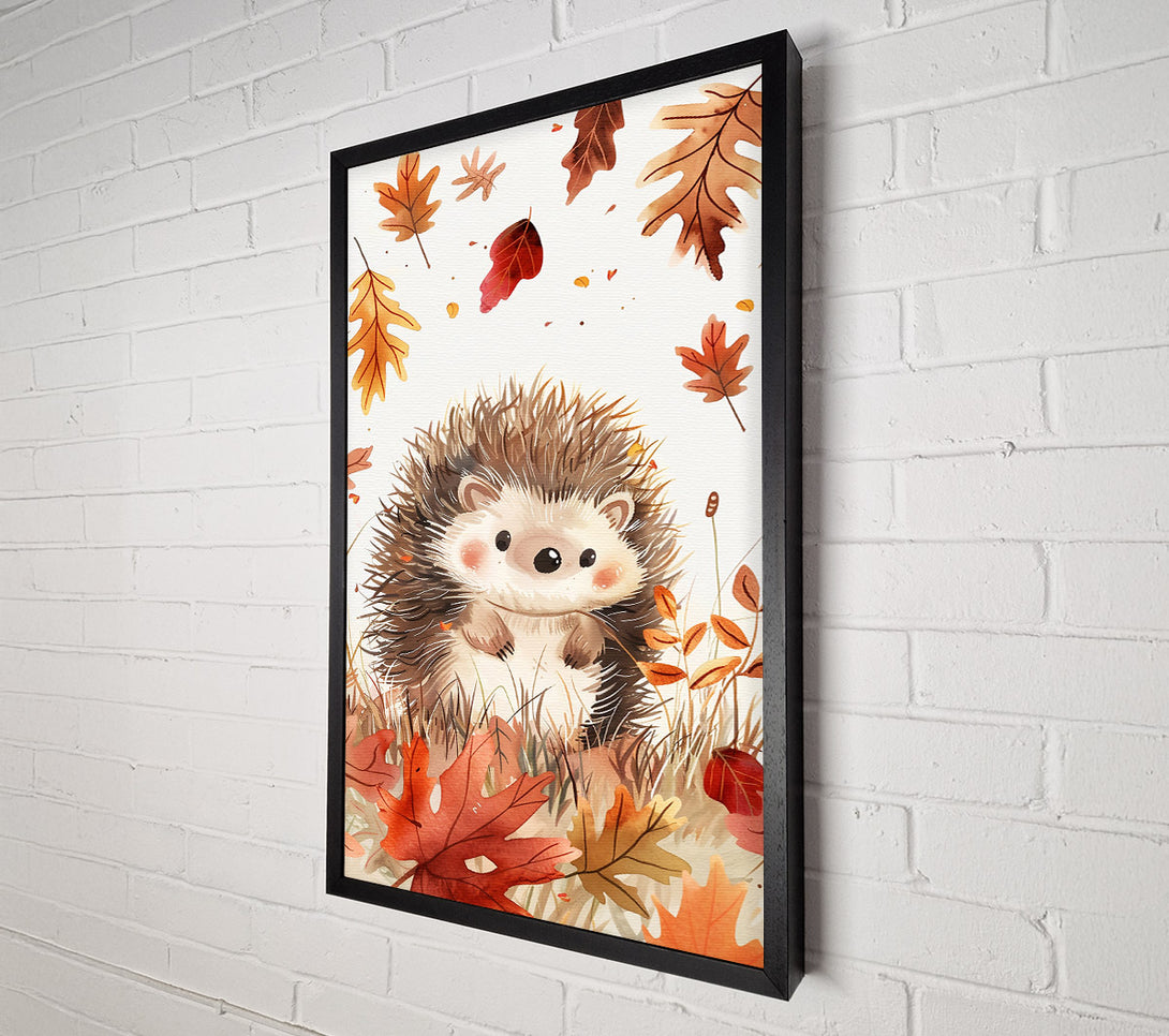  A Canvas Print of Autumn Red Hedgehog Canvas Art