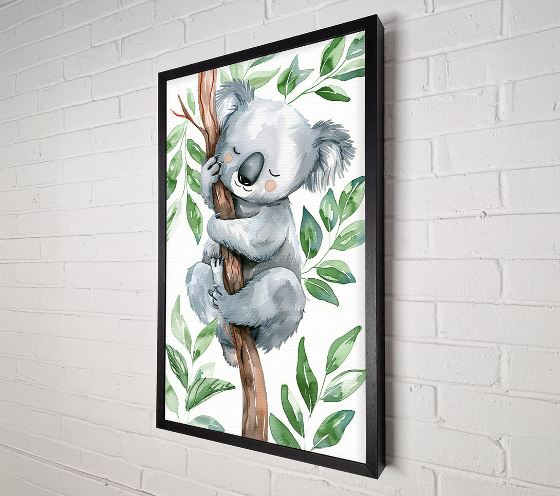  A Canvas Print of Grey Koala Dreaming Canvas Wall Art