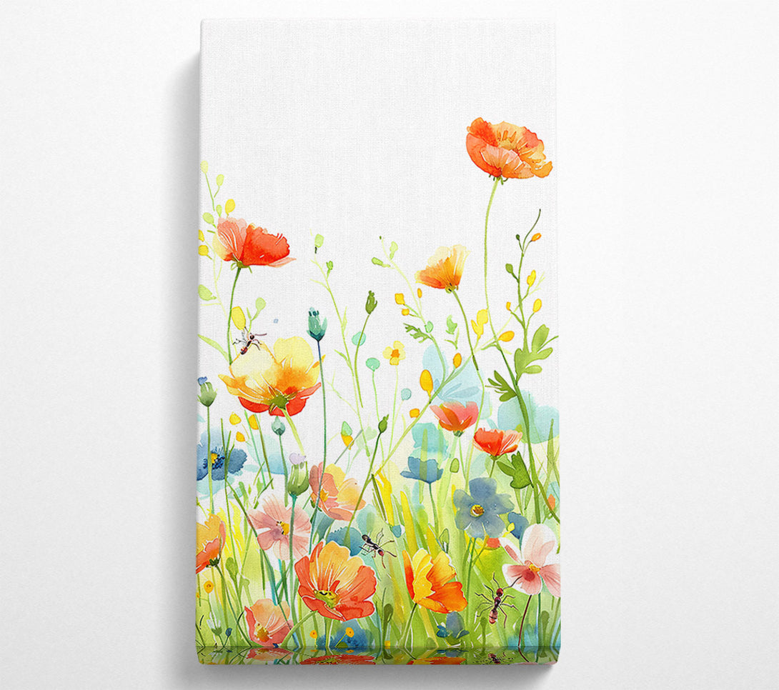  A Canvas Print of Orange Summer Meadow Canvas Print