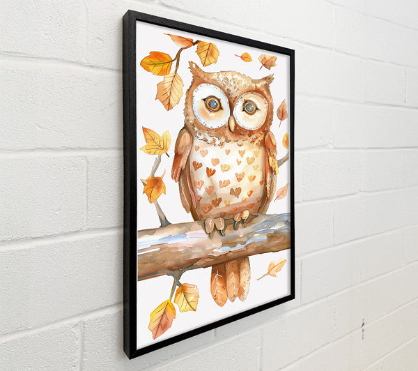 Autumn Owl In Brown