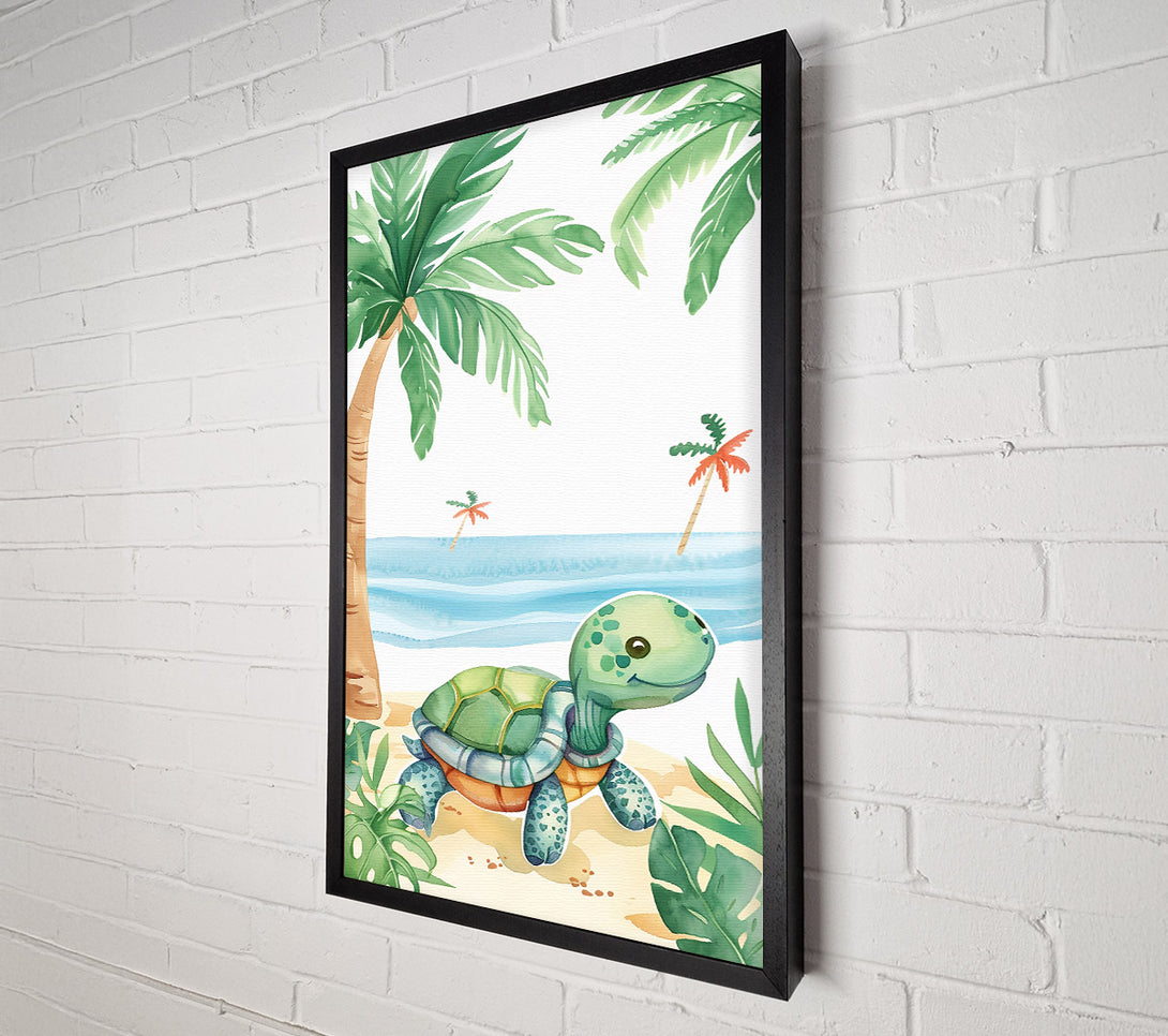  A Canvas Print of Green Turtle Paradise Canvas Print