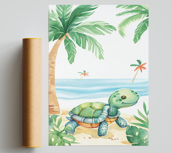 Green Turtle Paradise Poster