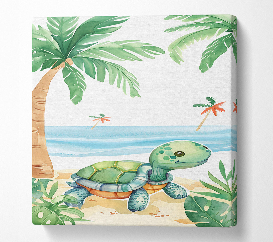  A Canvas Print of Green Turtle Paradise Canvas Print
