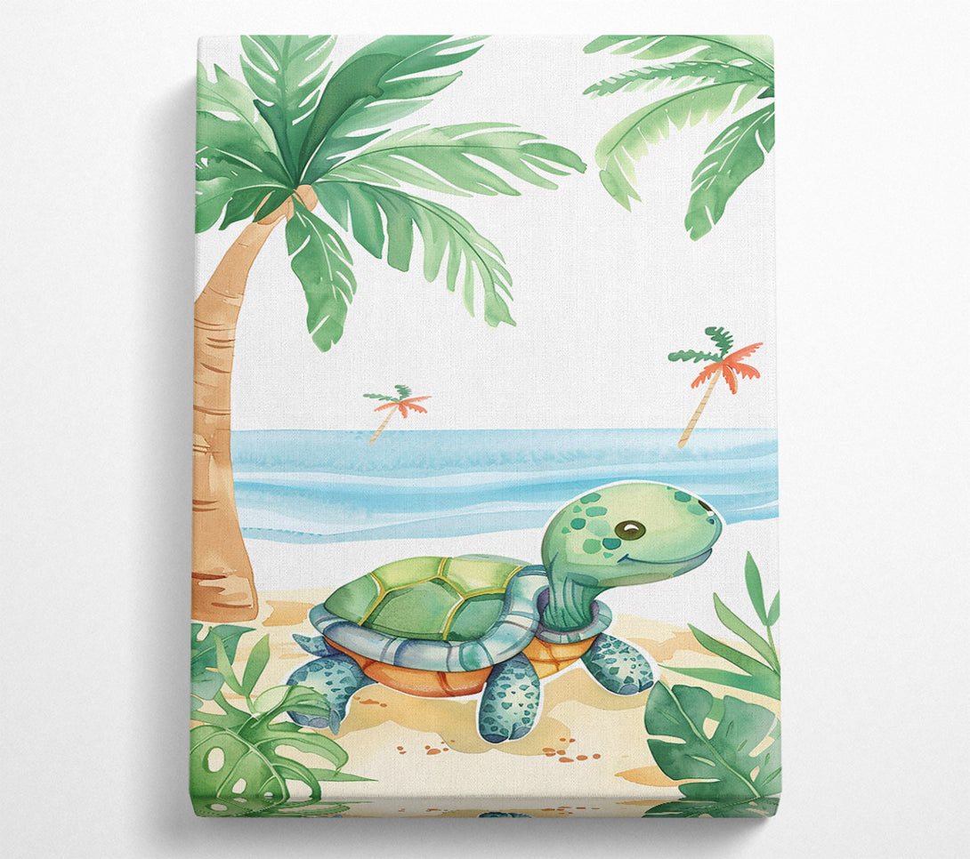  A Canvas Print of Green Turtle Paradise Canvas Print