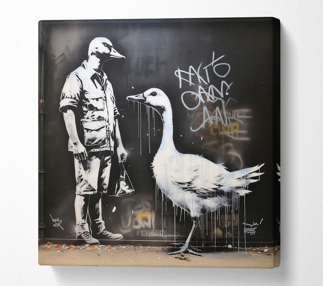  A Canvas Print of Goose Man Graffiti Canvas Wall Art