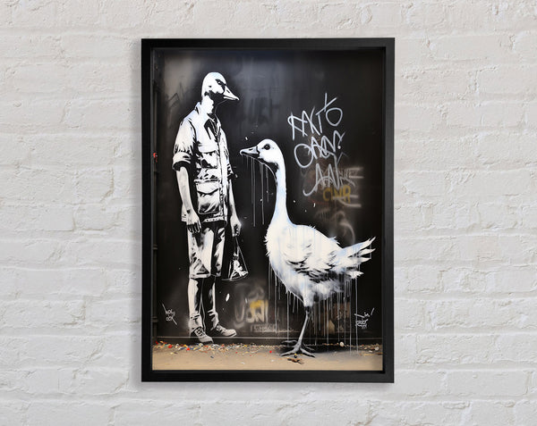Goose Man Graffiti Framed Print