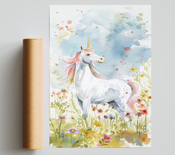 Blue Sky Unicorn Dreams Print