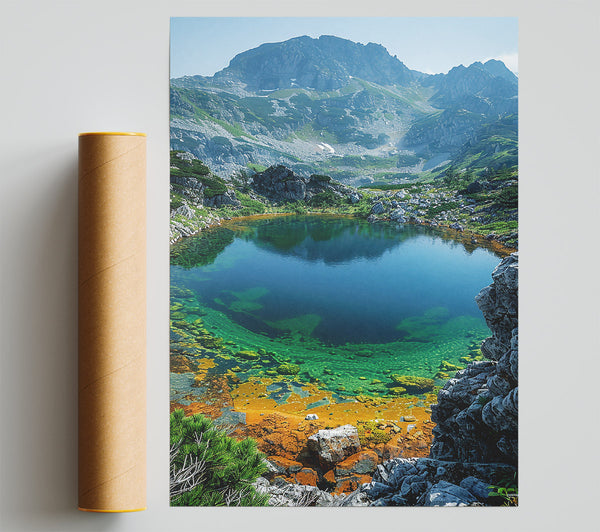 Green Mountain Lake View Print
