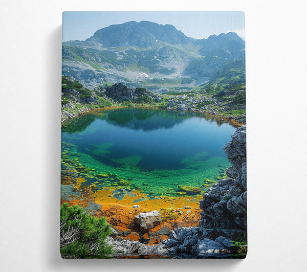  A Canvas Print of Green Mountain Lake View Canvas Art