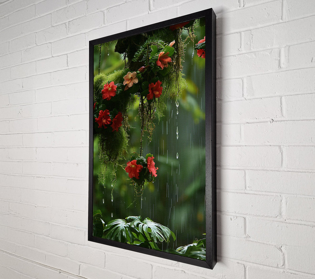  A Canvas Print of Crimson Rain Shower Canvas Wall Art