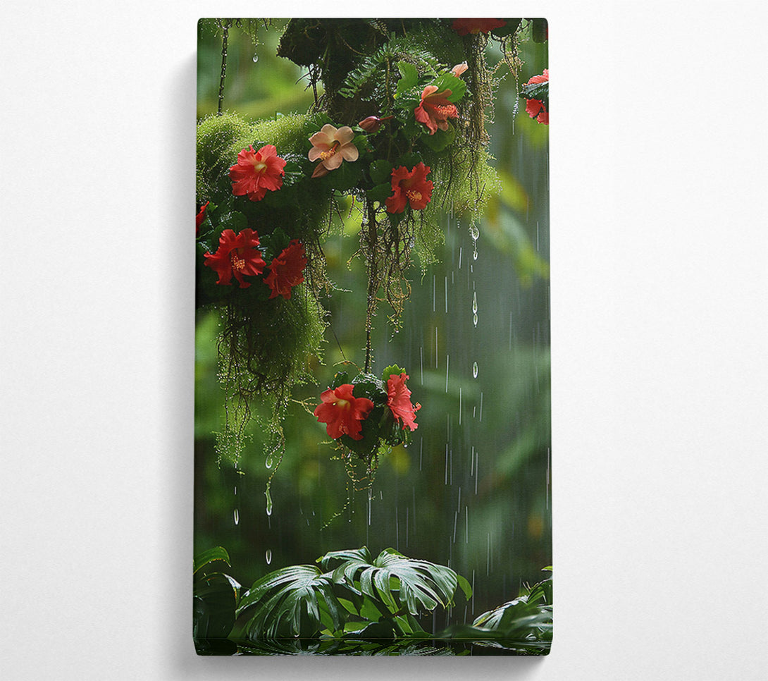  A Canvas Print of Crimson Rain Shower Canvas Wall Art