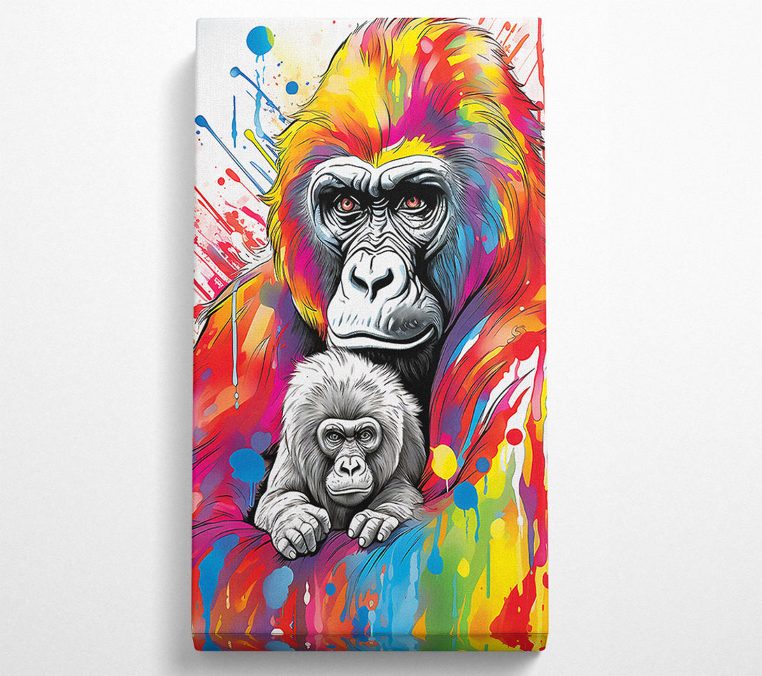  A Canvas Print of Gorilla Splash Canvas Wall Art
