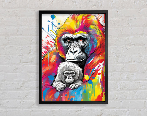 Gorilla Splash Framed Print