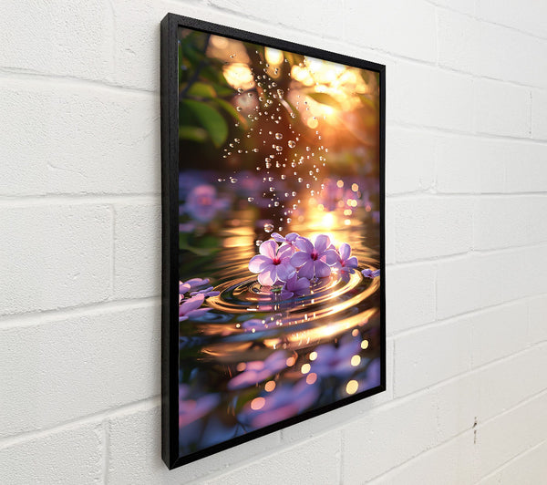 Golden Petal Reflection