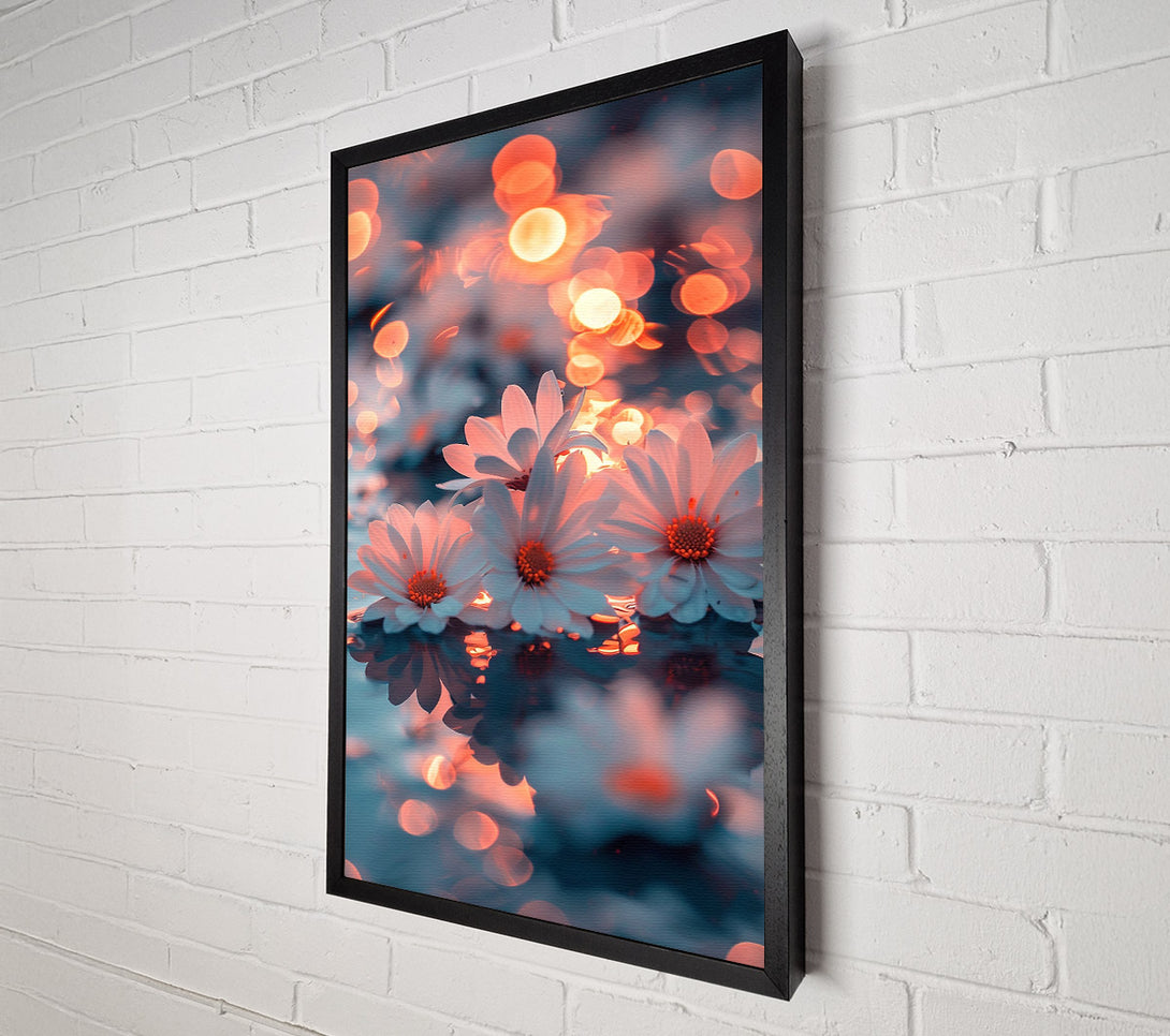  A Canvas Print of Orange Bloom Reflection Canvas Print