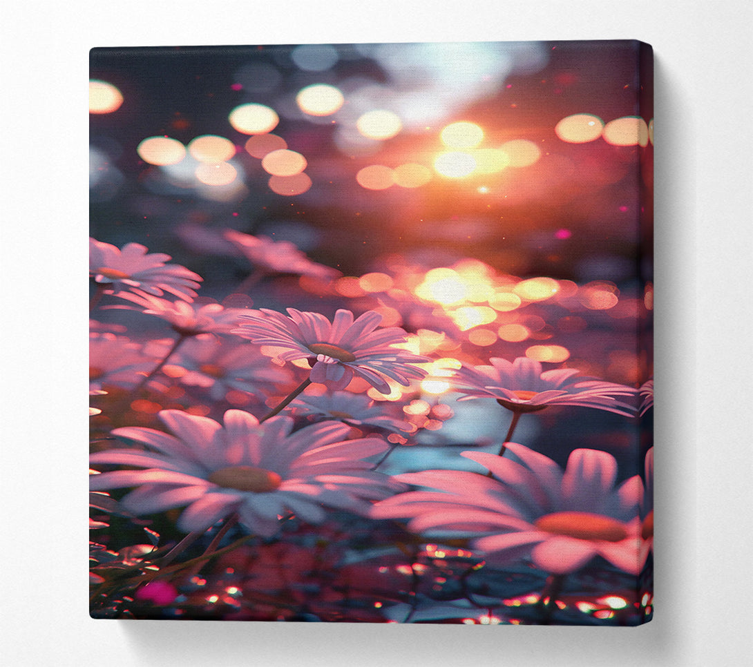  A Canvas Print of Pink Sunset Bloom Canvas Art