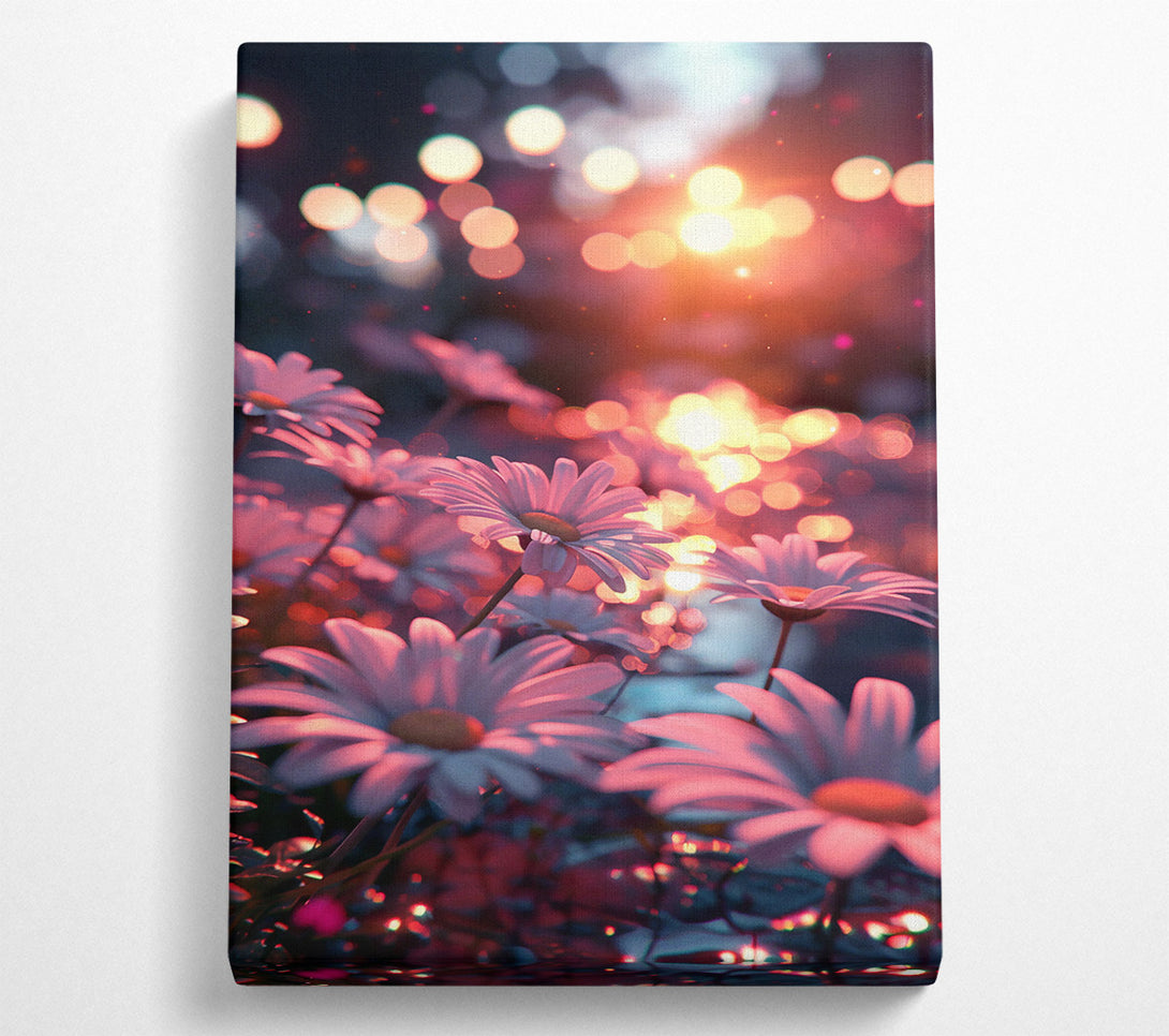  A Canvas Print of Pink Sunset Bloom Canvas Art