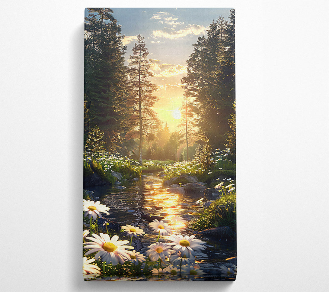  A Canvas Print of Golden River Stream Canvas Print