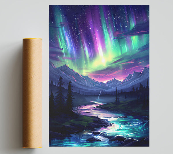 Green Aurora'S Embrace Giclee Print
