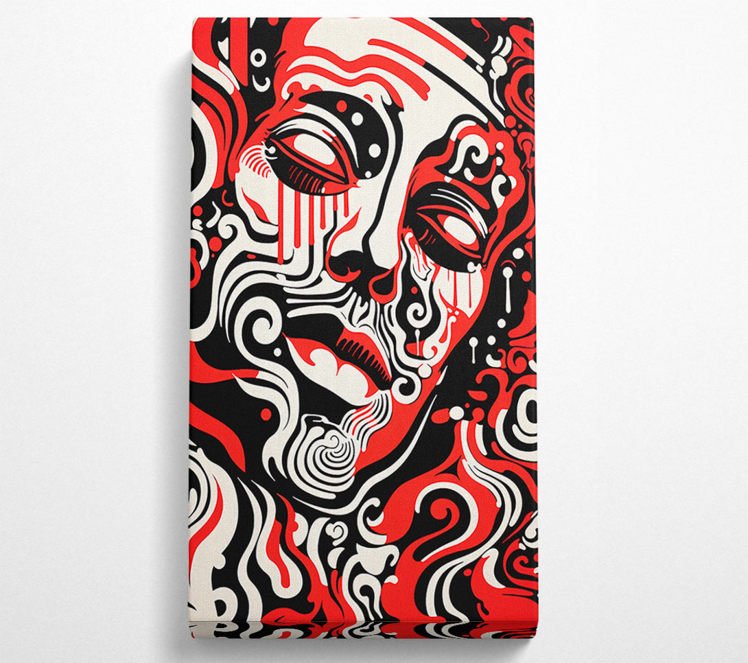  A Canvas Print of Graffiti Face Line Man Canvas Print