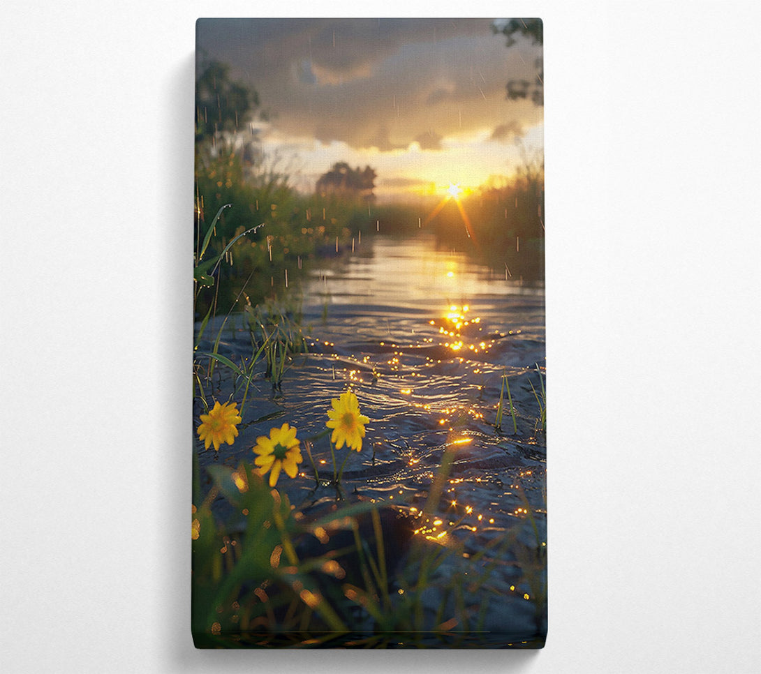  A Canvas Print of Golden River Rain Canvas Print