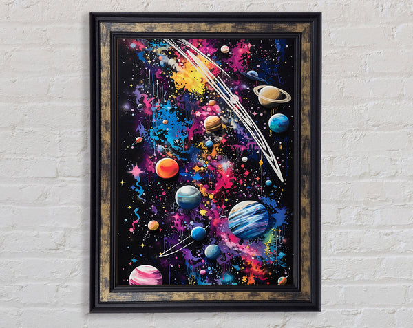 Graffiti Galaxy Framed Print